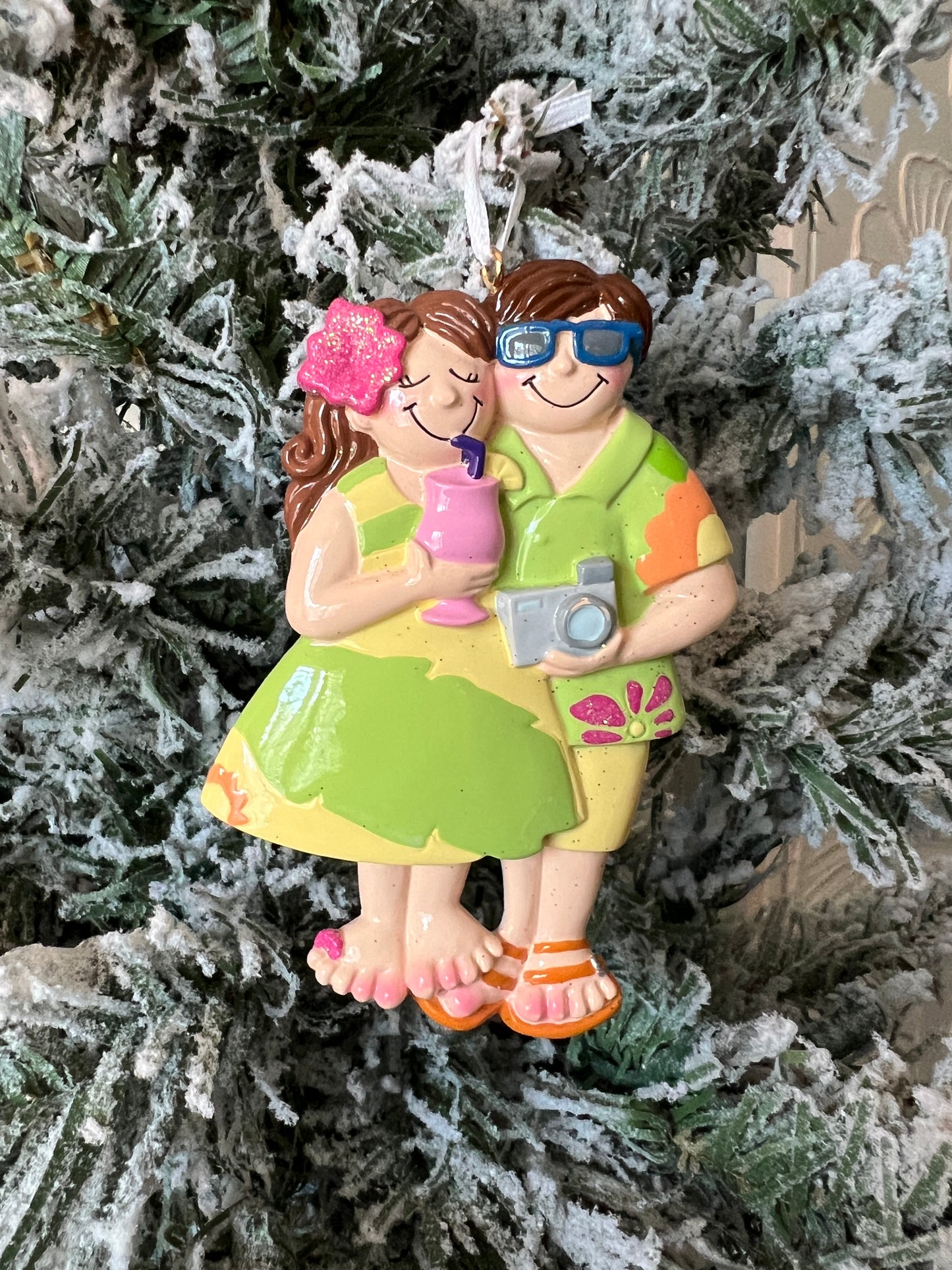 Tropical tourist couple