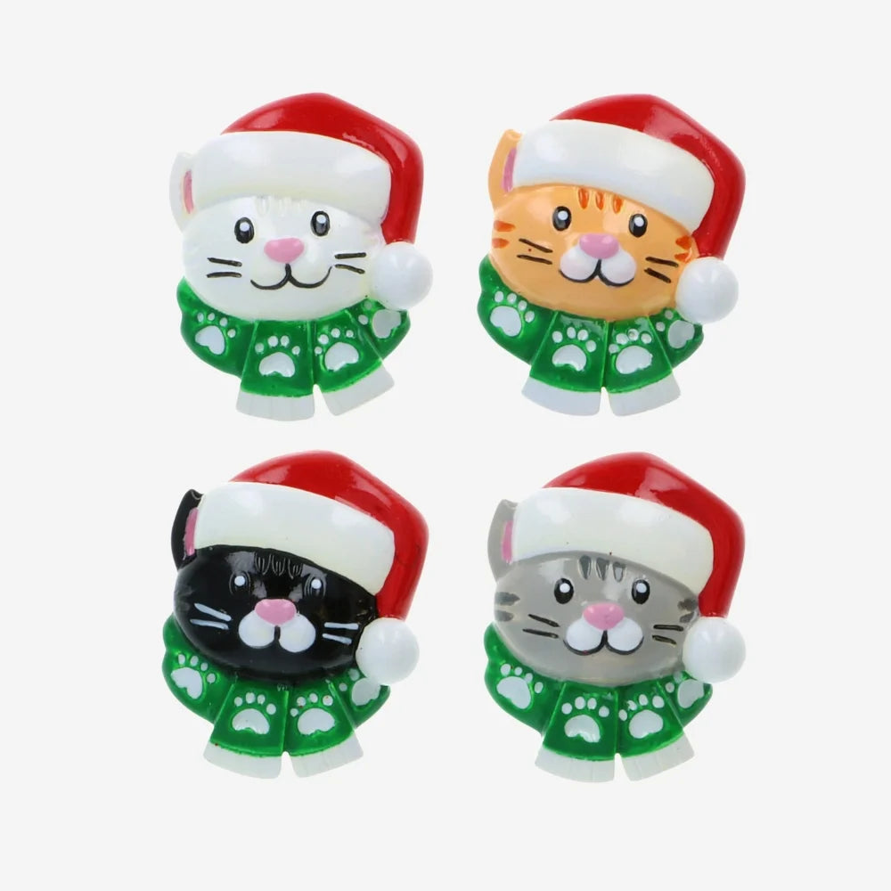 Cat Heads with Scarves