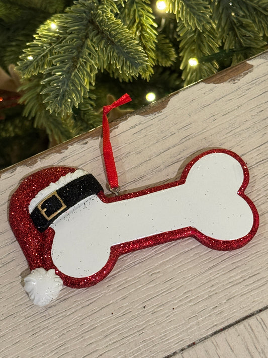 Santa Dog Bone