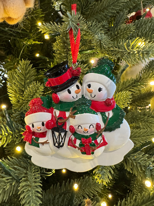 Frosty Snowman Family of 4
