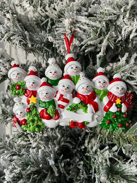 Snowman Family of 10