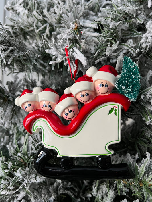 Sleigh Family of 5